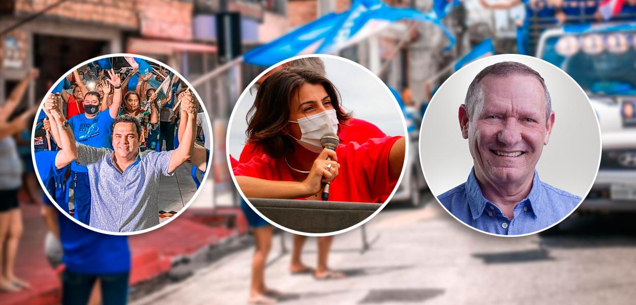 Edmilson Rodrigues (Belém), Manuela D´Ávila (Porto Alegre) e João Coser (Vitória)