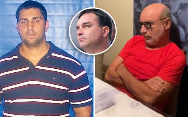 Adriano Magalhães da Nóbrega, Flávio Bolsonaro e Fabricio Queiroz
