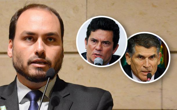 Carlos Bolsonaro, Sergio Moro e Carlos Alberto dos Santos Cruz