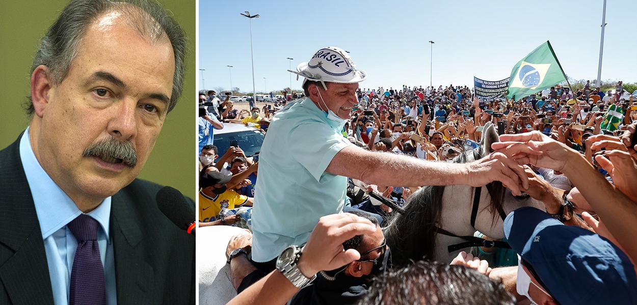 Aloizio Mercadante e Jair Bolsonaro
