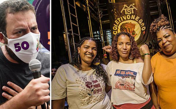 Boulos e as candidatas a vereadoras do mandato Juntas, do MTST