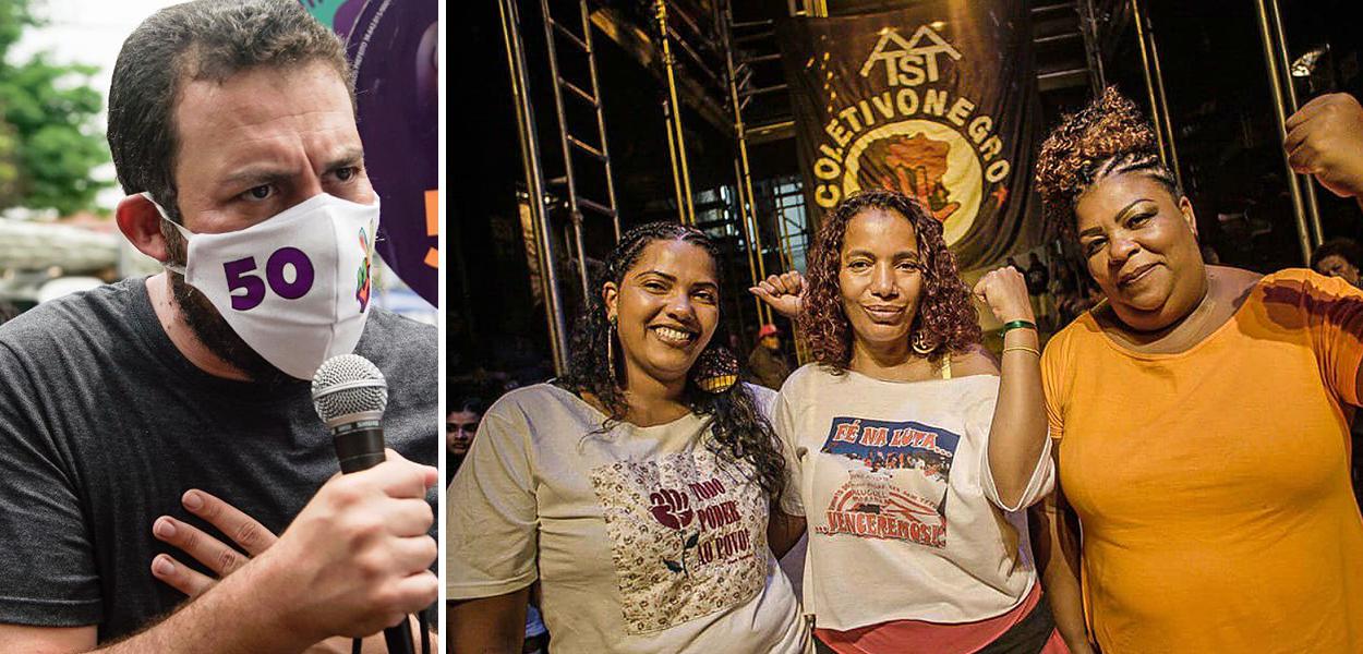 Boulos e as candidatas a vereadoras do mandato Juntas, do MTST