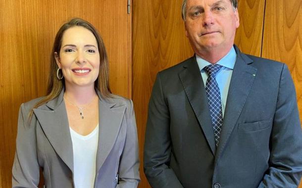 Patrícia Domingos e Jair Bolsonaro