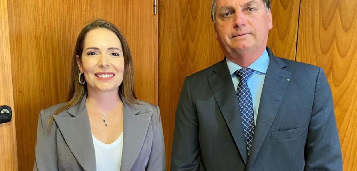 Patrícia Domingos e Jair Bolsonaro