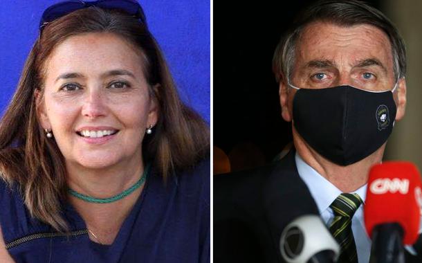 Jornalista Cristina Serra e Jair Bolsonaro