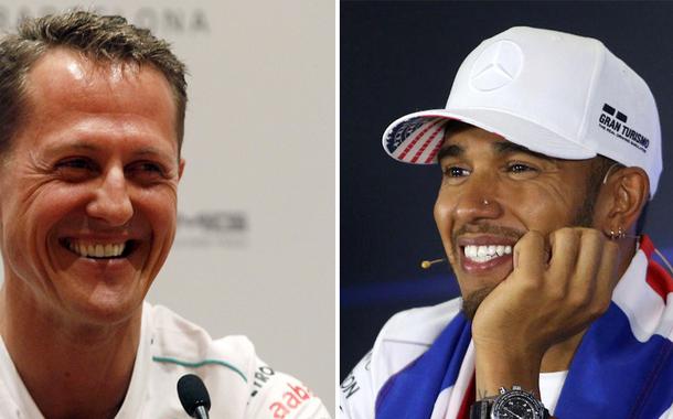 Michael Schumacher e Lewis Hamilton