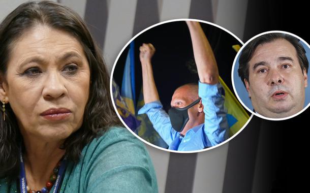 Tereza Cruvinel, Bruno Covas e Rodrigo Maia