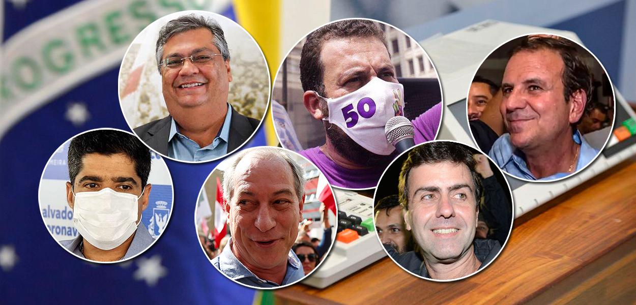 Flávio Dino, Guilherme Boulos, Eduardo Paes, ACM Neto, Ciro Gomes e Marcelo Freixo