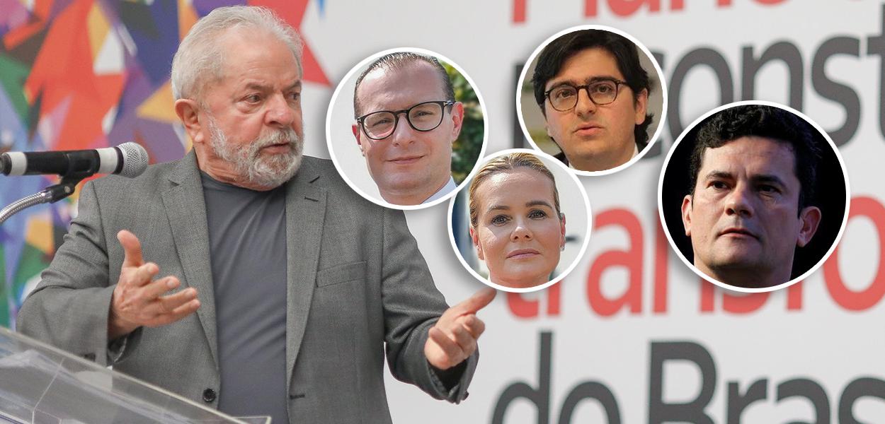 Lula, Cristiano Zanin, Valeska Zanin, Rafael Valim e Sergio Moro