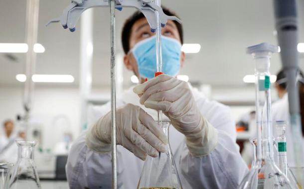 Laboratório da Sinovac em Pequim, na China