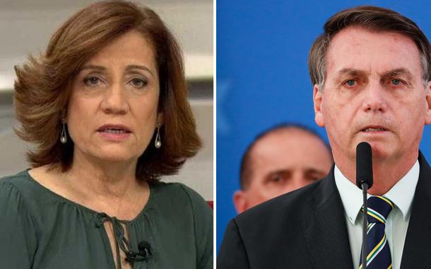 Miriam Leitão e Jair Bolsonaro