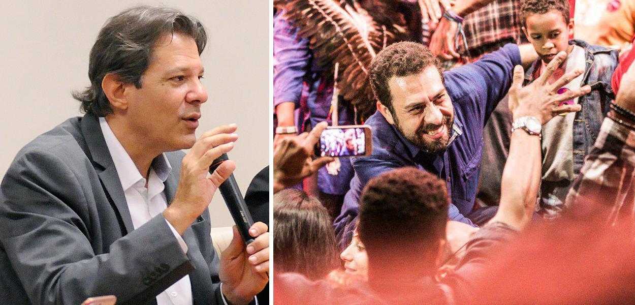 Fernando Haddad e Guilherme Boulos