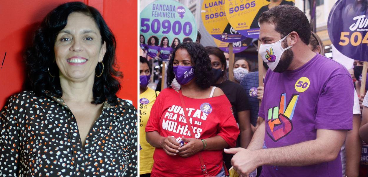 Cynara Menezes e Guilherme Boulos