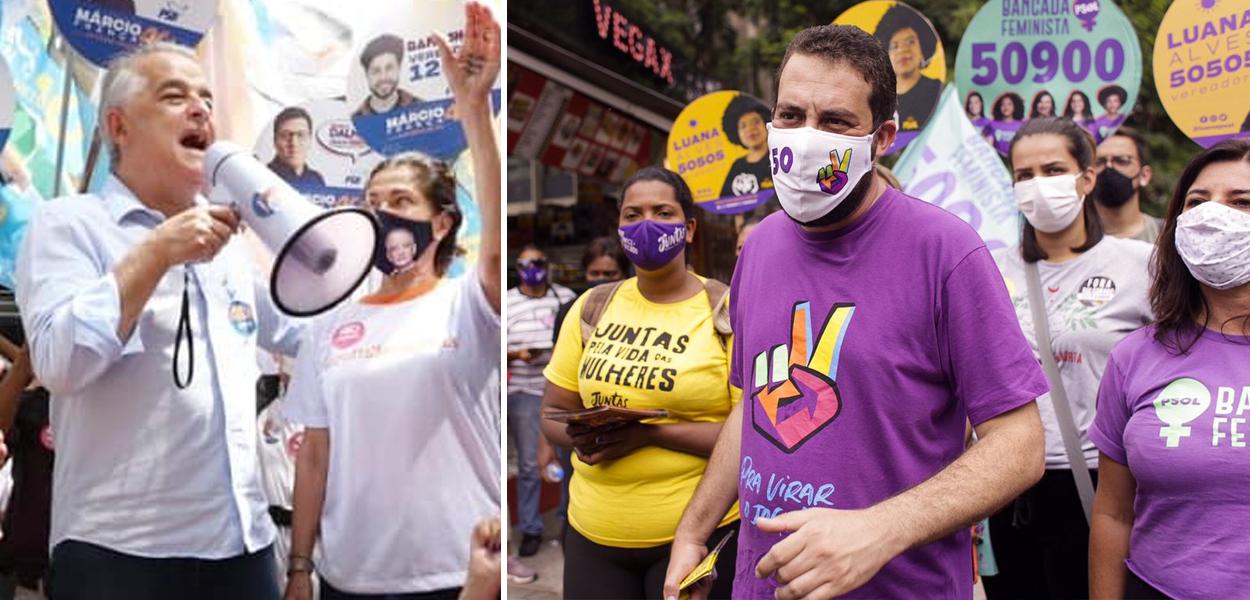 Marcio França e Guilherme Boulos