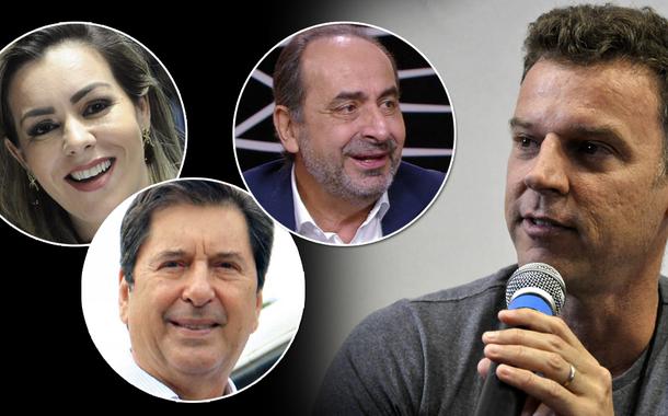 Cinthia Ribeiro, Maguito Vilela, Alexandre Kalil e Eduardo Moreira