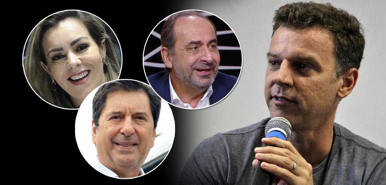 Cinthia Ribeiro, Maguito Vilela, Alexandre Kalil e Eduardo Moreira