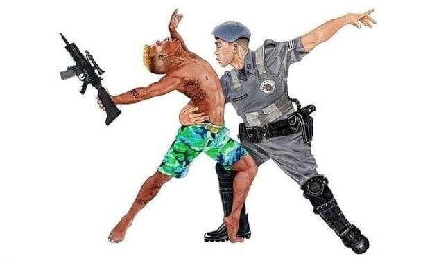 Obra “Palhaço e Soldado PM Carvalho”