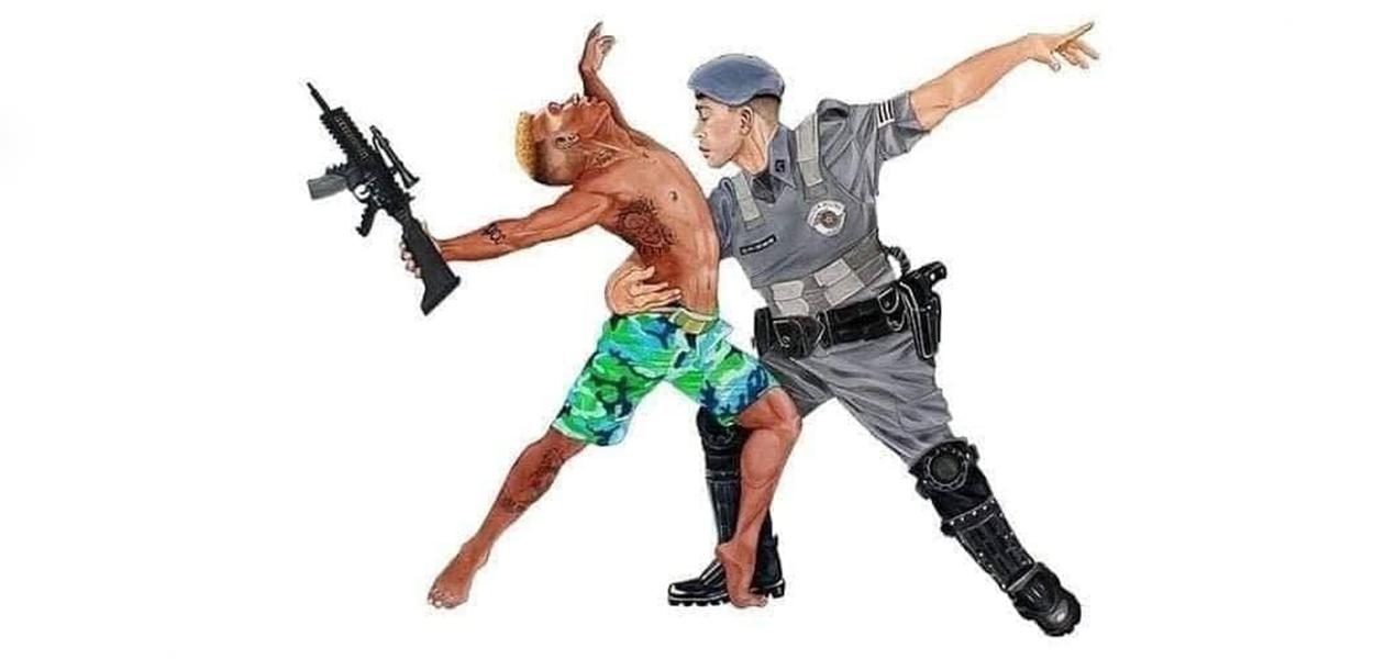 Obra “Palhaço e Soldado PM Carvalho”