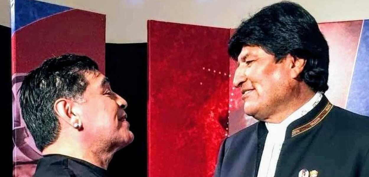 Diego Maradona e Evo Morales