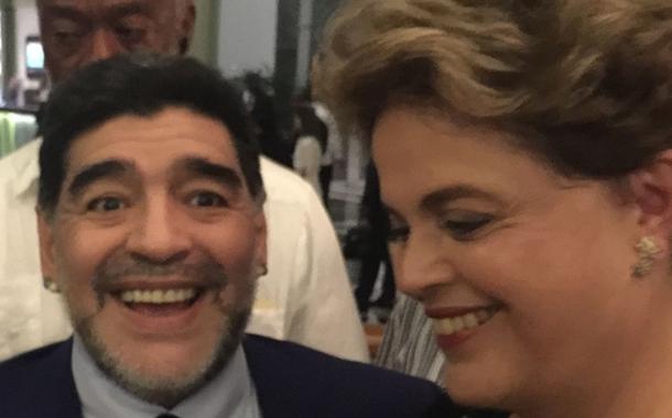 Diego Maradona e Dilma Rousseff