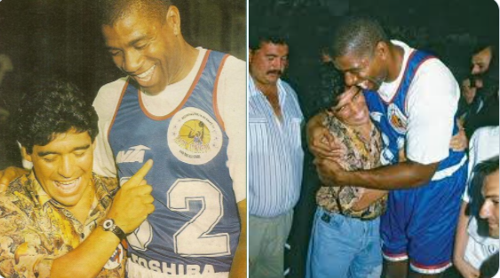 Maradona e Magic Johnson