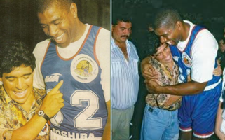 Maradona e Magic Johnson