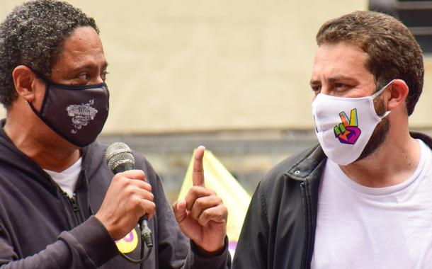 Orlando Silva e Guilherme Boulos