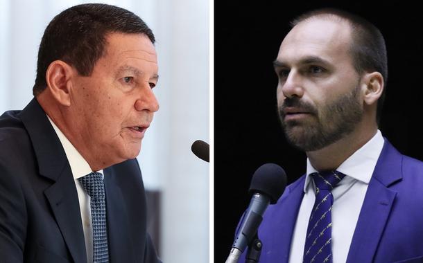 Hamilton Mourão e Eduardo Bolsonaro