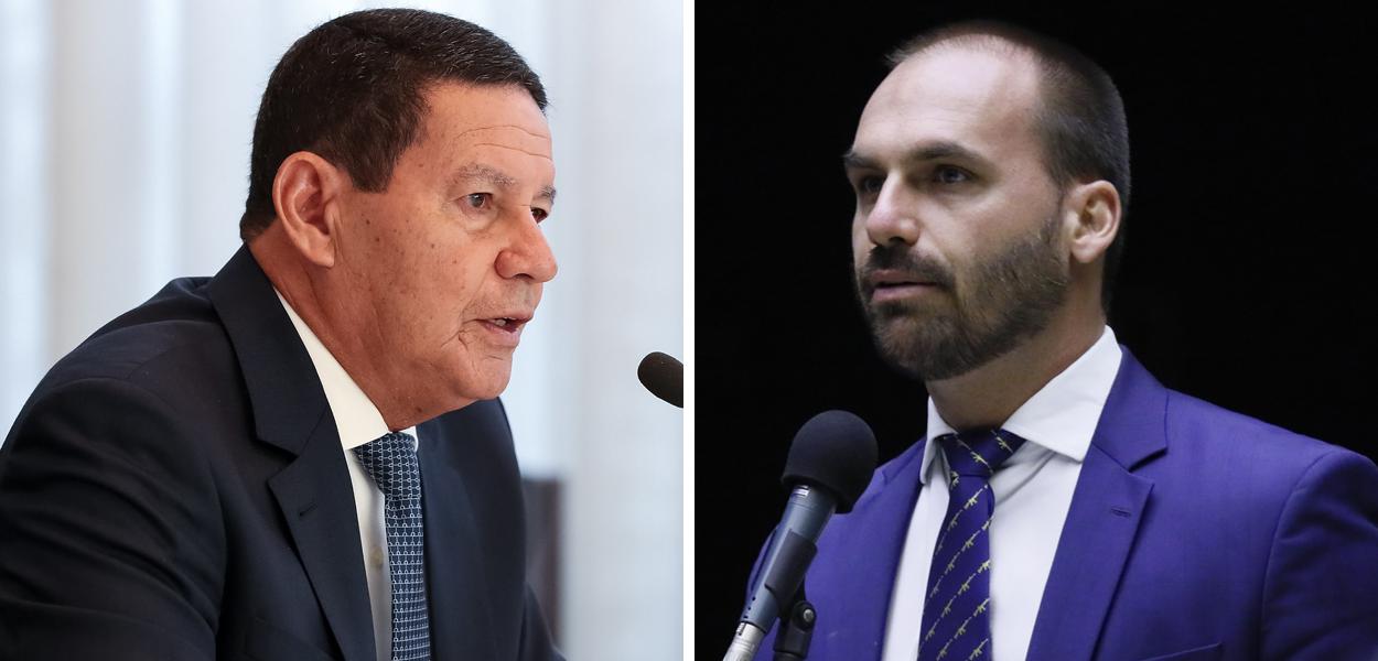 Hamilton Mourão e Eduardo Bolsonaro