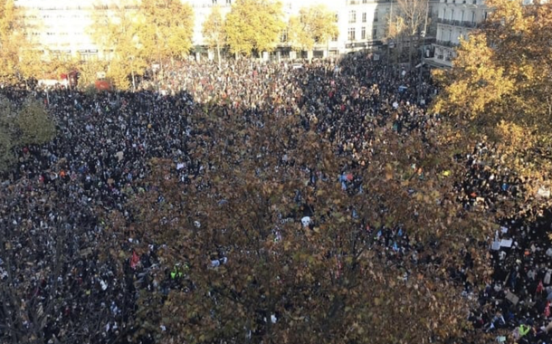 Protesto na França contra o racismo; Reprodução/Instagram/Philippe Viot
