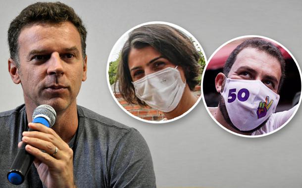 Eduardo Moreira, Manuela D'Ávila e Guilherme Boulos