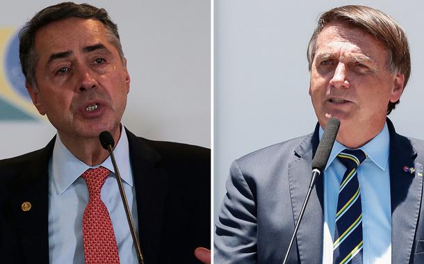 Luís Roberto Barroso e Jair Bolsonaro