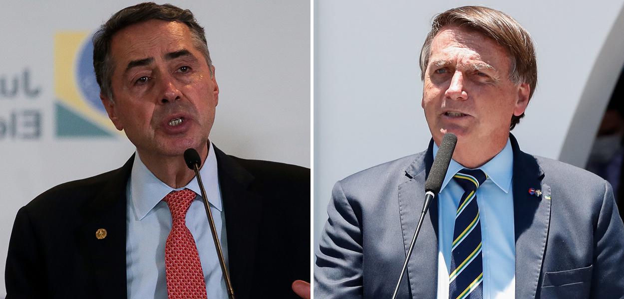 Luís Roberto Barroso e Jair Bolsonaro