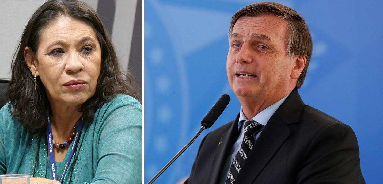 Tereza Cruvinel e Jair Bolsonaro