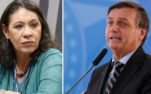 Tereza Cruvinel e Jair Bolsonaro