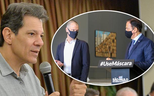 Fernando Haddad, Bruno Covas e João Doria