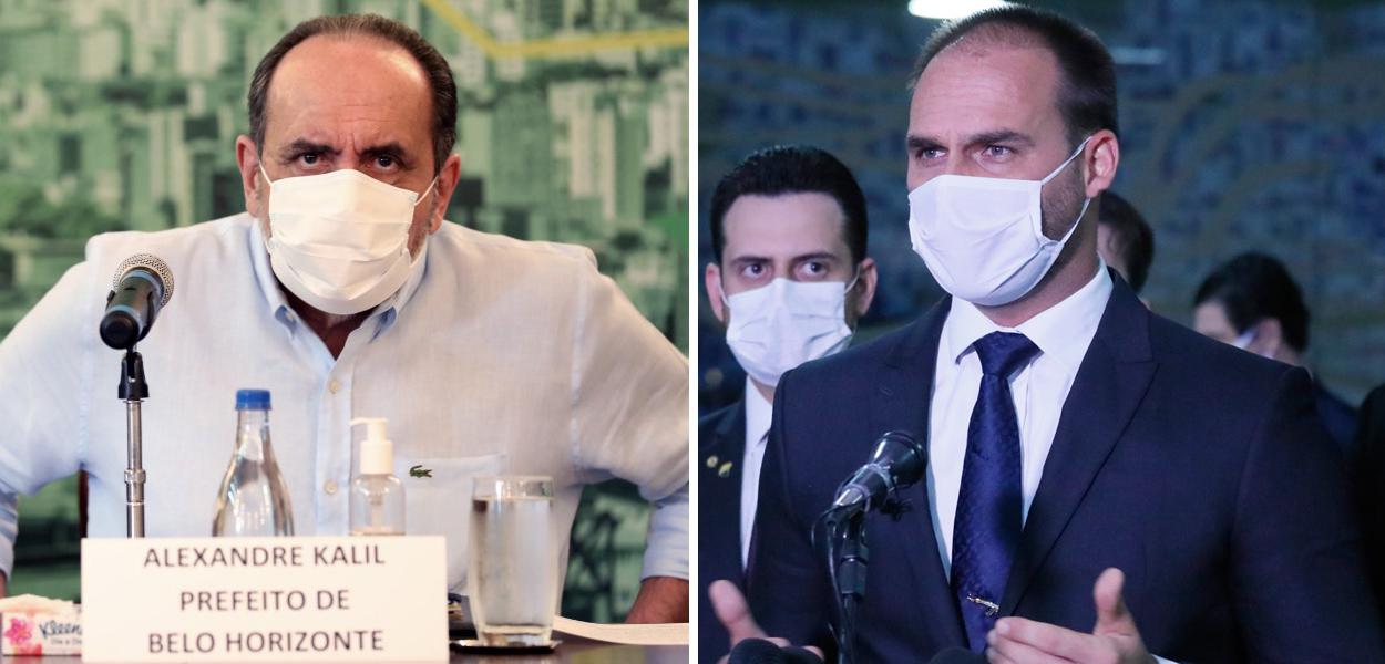 Alexandre Kalil e Eduardo Bolsonaro