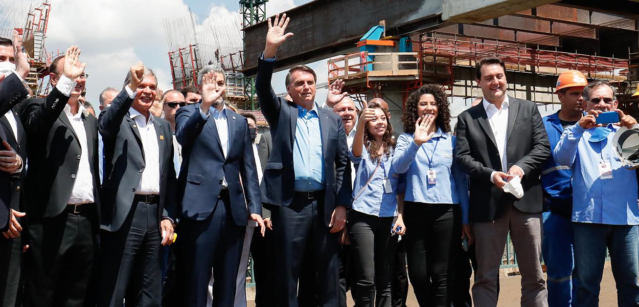 Visita do Presidente da República, Jair Bolsonaro e do Presidente da República do Paraguai, Mario Abdo Benítez às obras da Ponte da Integração Brasil-Paraguai.