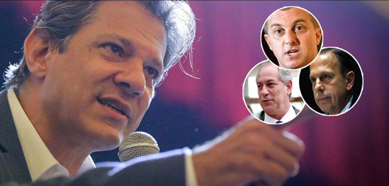 Fernando Haddad, Ciro Gomes, Luciano Huck e João Doria