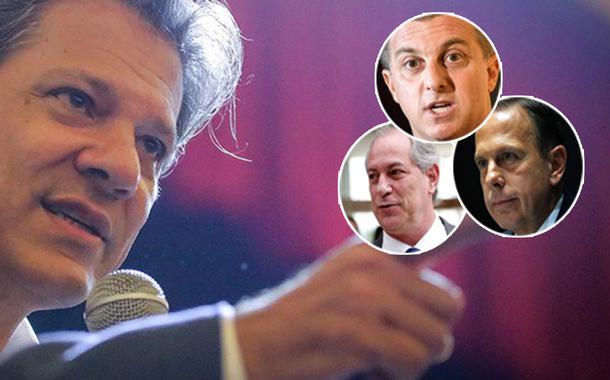 Fernando Haddad, Ciro Gomes, Luciano Huck e João Doria