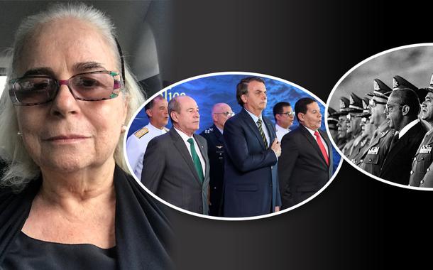 Hildegard Angel, Bolsonaro com militares e generais na ditadura