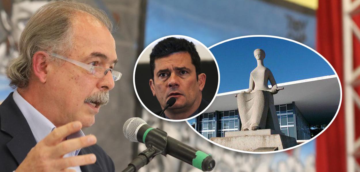 Aloizio Mercadante, Sergio Moro e fachada do STF