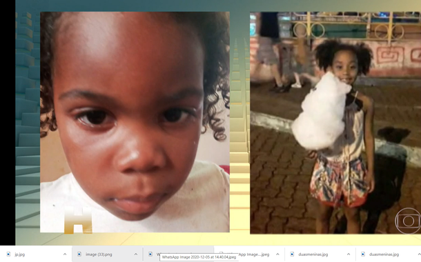 Emilly e Rebeca, vítimas num tiroteio em Duque de Caxias