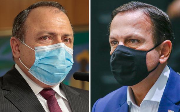 Eduardo Pazuello e João Doria