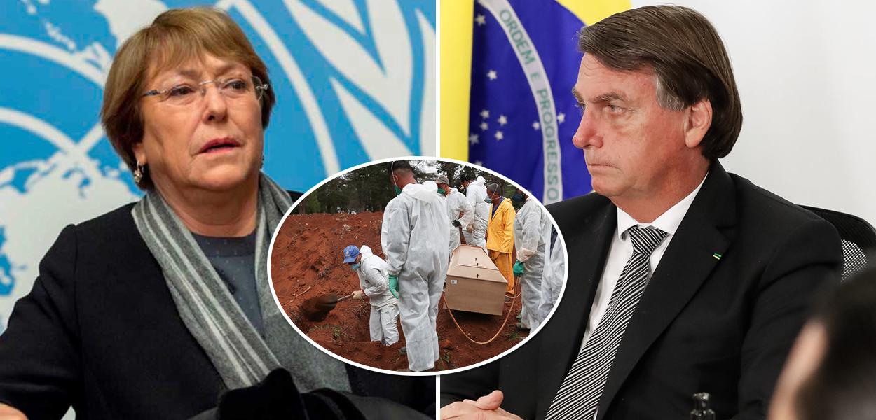 Michelle Bachelet, enterro de morto por Covid-19 e Jair Bolsonaro