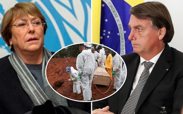 Michelle Bachelet, enterro de morto por Covid-19 e Jair Bolsonaro