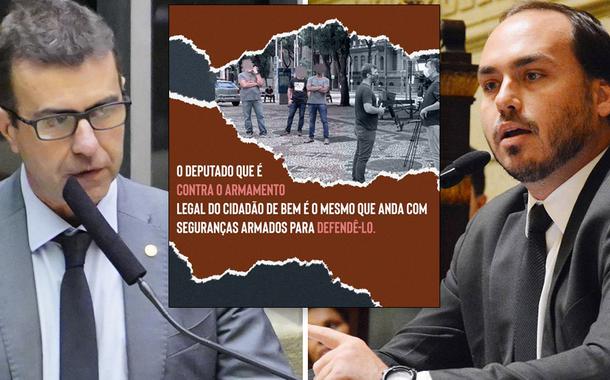 Marcelo Freixo e Carlos Bolsonaro