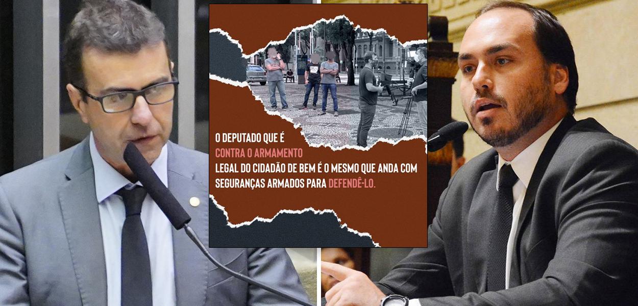 Marcelo Freixo e Carlos Bolsonaro