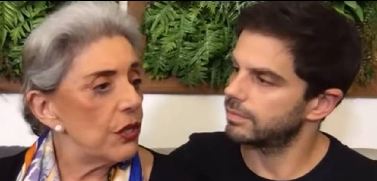 Leda Nagle e seu filho, o ator Duda Nagle