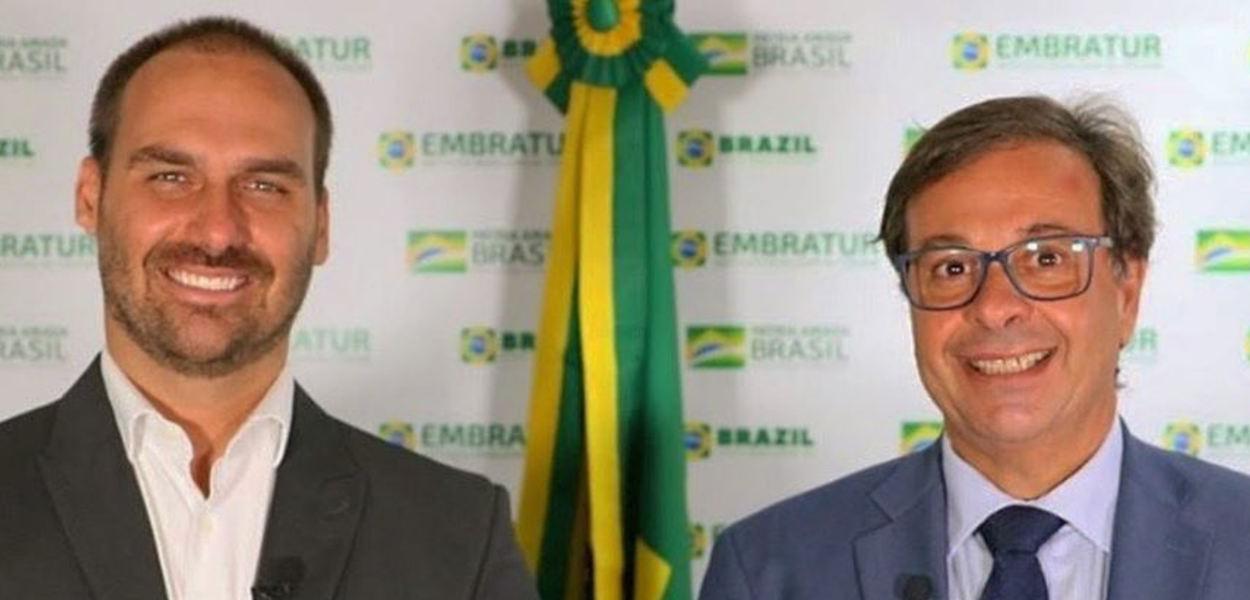 Eduardo Bolsonaro e Gilson Machado